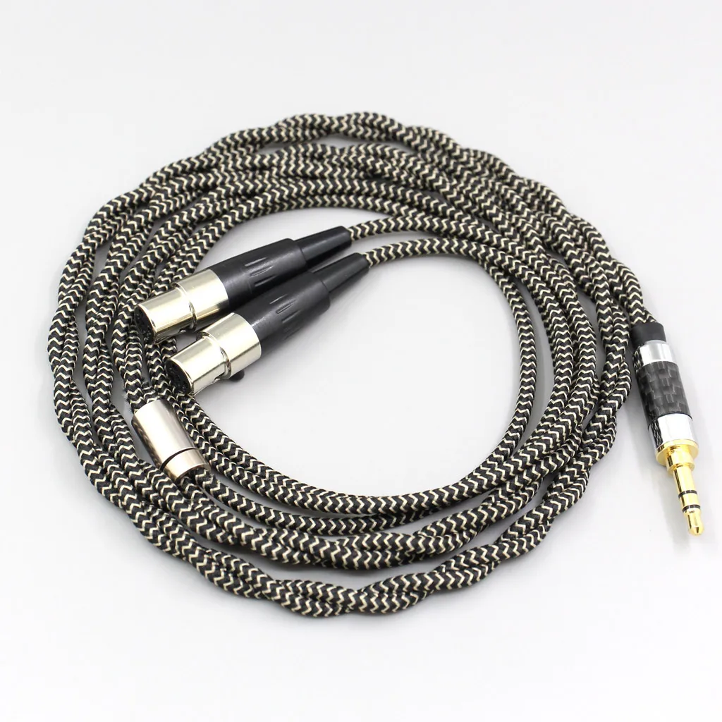 2 Core 2.8mm Litz OFC Earphone Shield Braided Sleeve Cable For Monolith M1570 Over Ear Open Back Balanced Planar LN008069