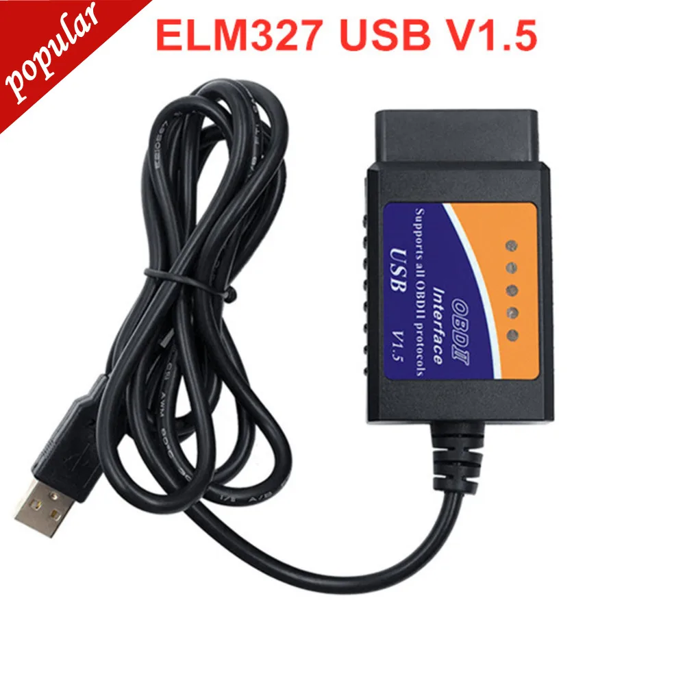 

OBD2 Code Scanner USB ELM327 V1.5 Support OBD2 Protocols ELM 327 USB V1.5 Car Diagnostic Cable For Windows 7 8 XP System