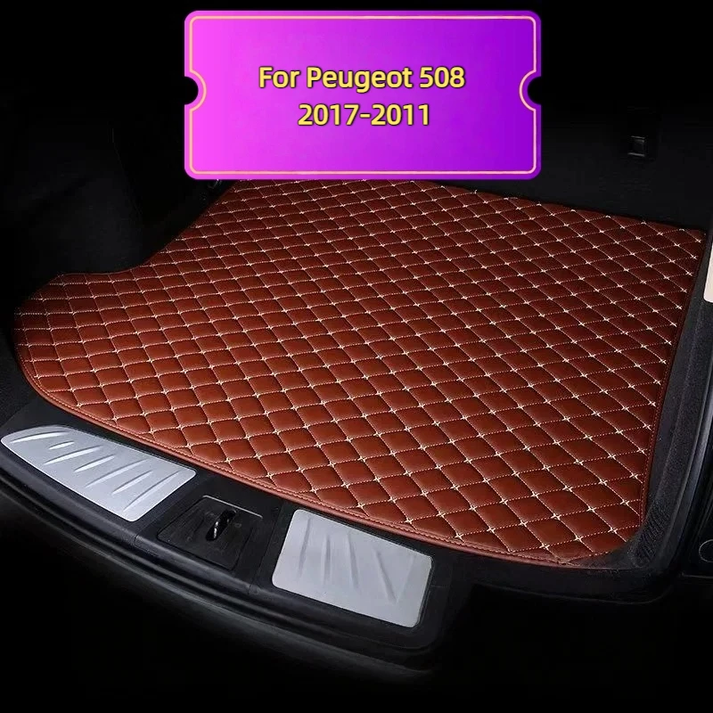 Car Trunk Mats Fit For Peugeot 508 2017 2016 2015 2014 2013 2012 2011 Rear Trunk Liner Cargo Pads Accessories Products Protecion