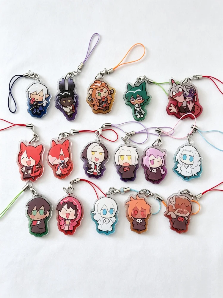 Final Fantasy XIV Acrylic Keychain Pendant Portable Wall Decor Elegant Charms for Anime Fans