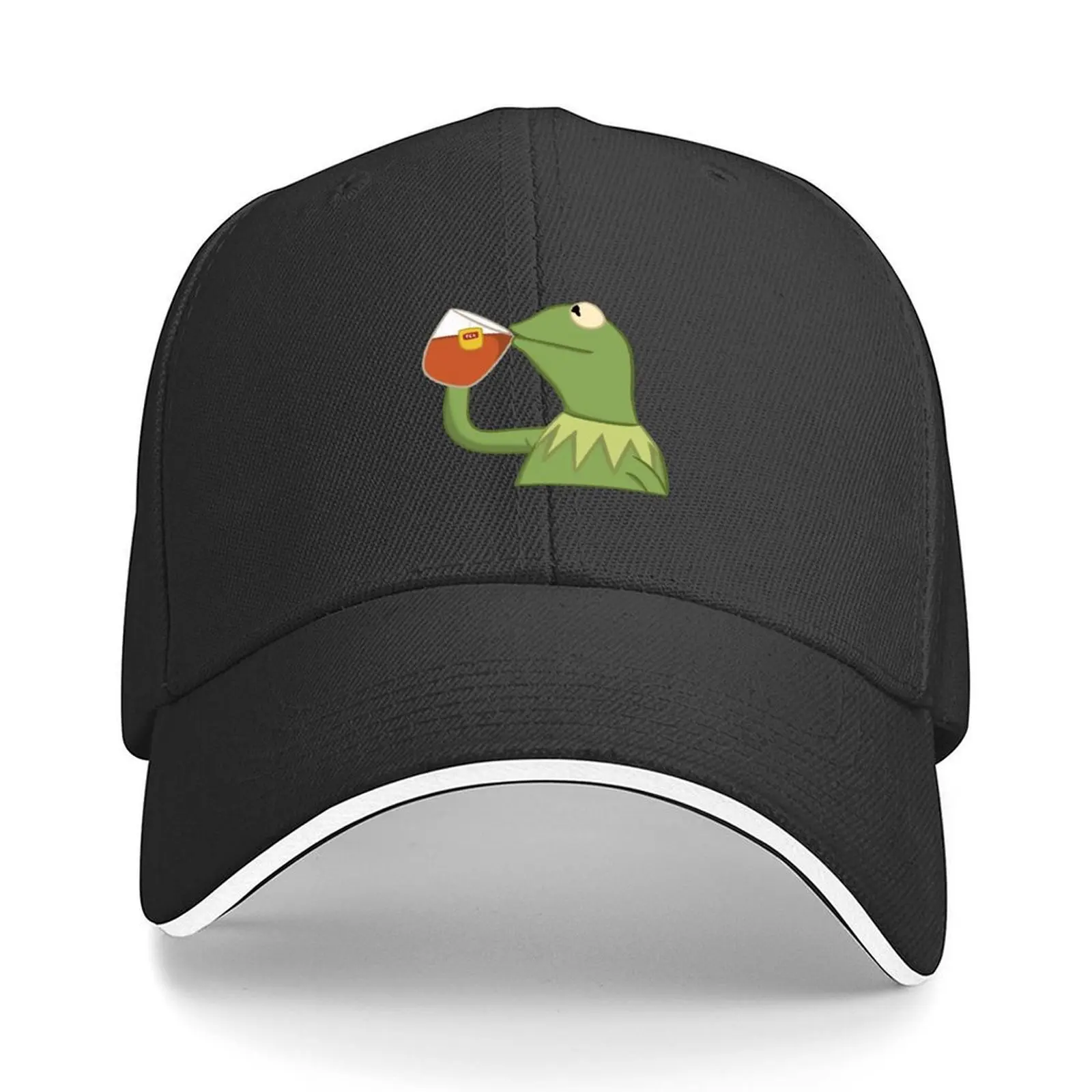 

Kermit Sipping Tea Meme Baseball Cap Mountaineering birthday dad hat Horse Hat Male Women's