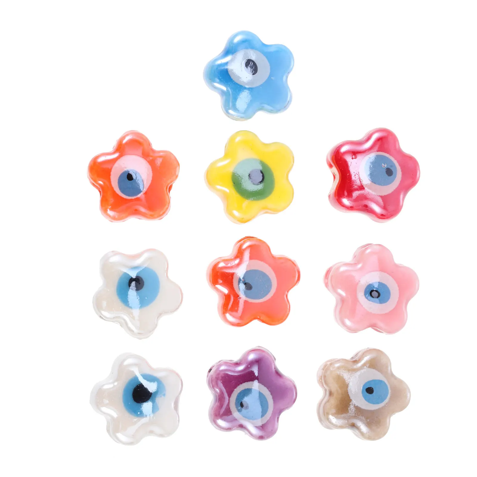 10 Pcs Beaded Necklace Beads for Crafts Ceramic Jewelry Making Supplies Ceramics Crafting Jewellery Small