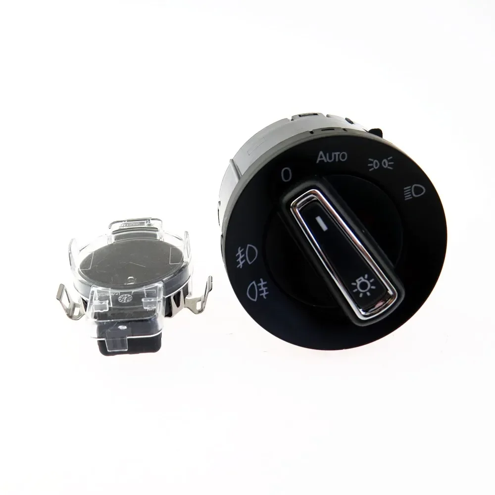 Rain Humidity Sensor and Automatic Chrome Headlight Switch Knob Fog Light Button Kit for VW Golf 7 MK7 81D955547 5GG941431D