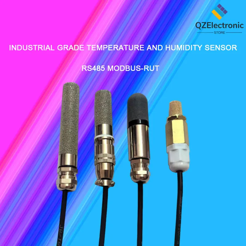 Industrial Grade RS485 Modbus-RTU Temperature and Humidity Sensor Probe Collector Module Real-Time Monitoring Integrated DC5-24V