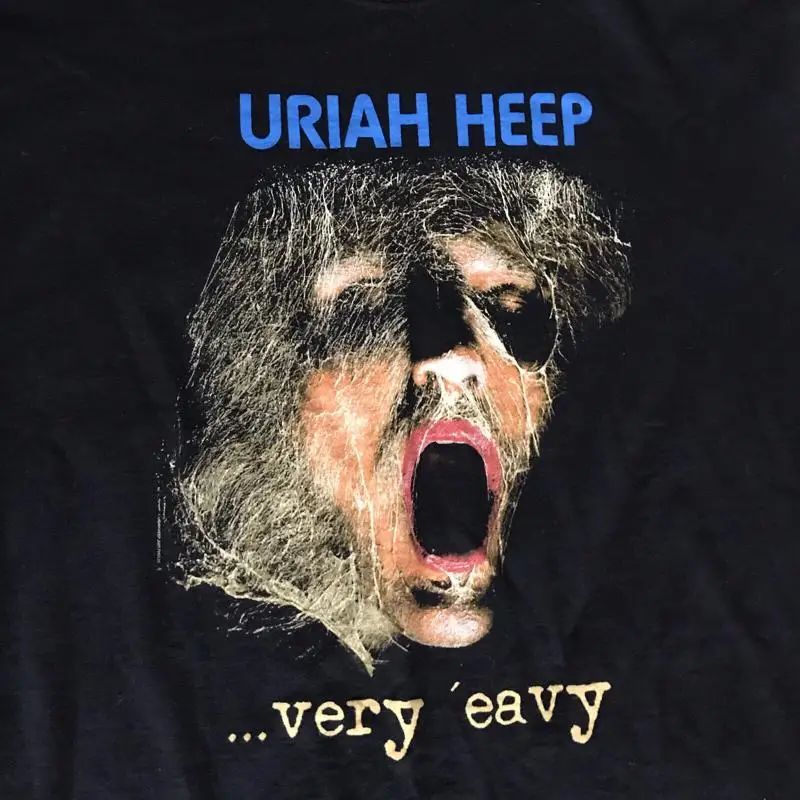 

Черная хлопковая футболка Uriah Heep For Fans, все размеры S 5XL