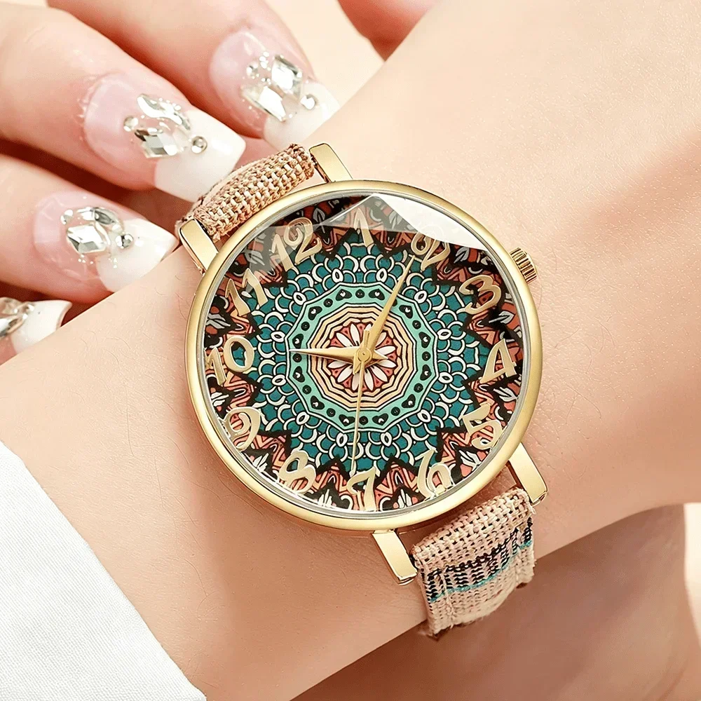 2PC Women's Casual Quartz Watch Perfect Gift for Friends & Family for Daily Wear Parties Valentine's Day Christmas and Halloween