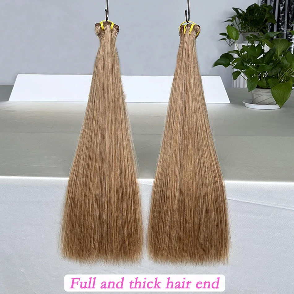 Doble dibujado # 27 paquetes rectos de colores cabello humano 100% extensiones de tejido de cabello virgen 1/2/3/4 piezas para mujeres