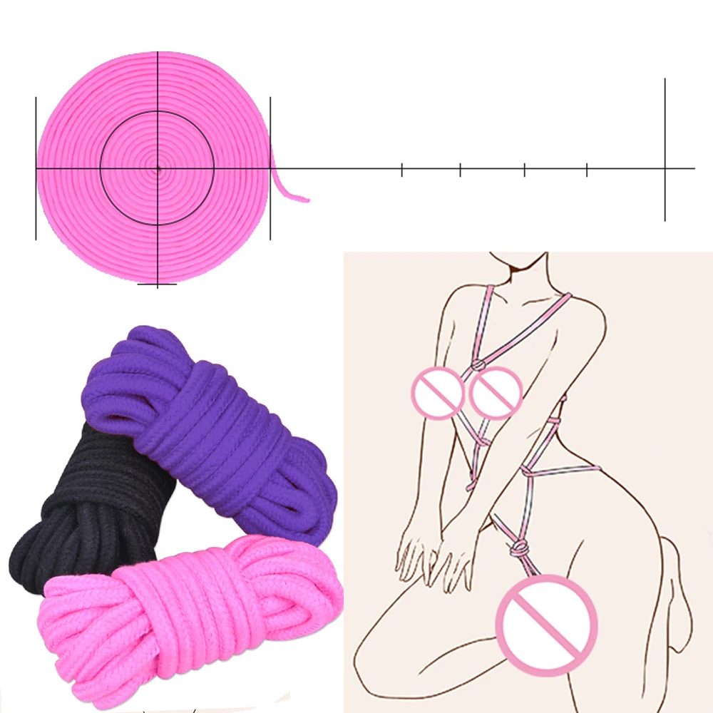 Sex Slave Soft Cotton Rope Handcuffs For Adults Bdsm Bondage Sex Games To Binding Binder Cord Restraint,Toys In Sex Shop