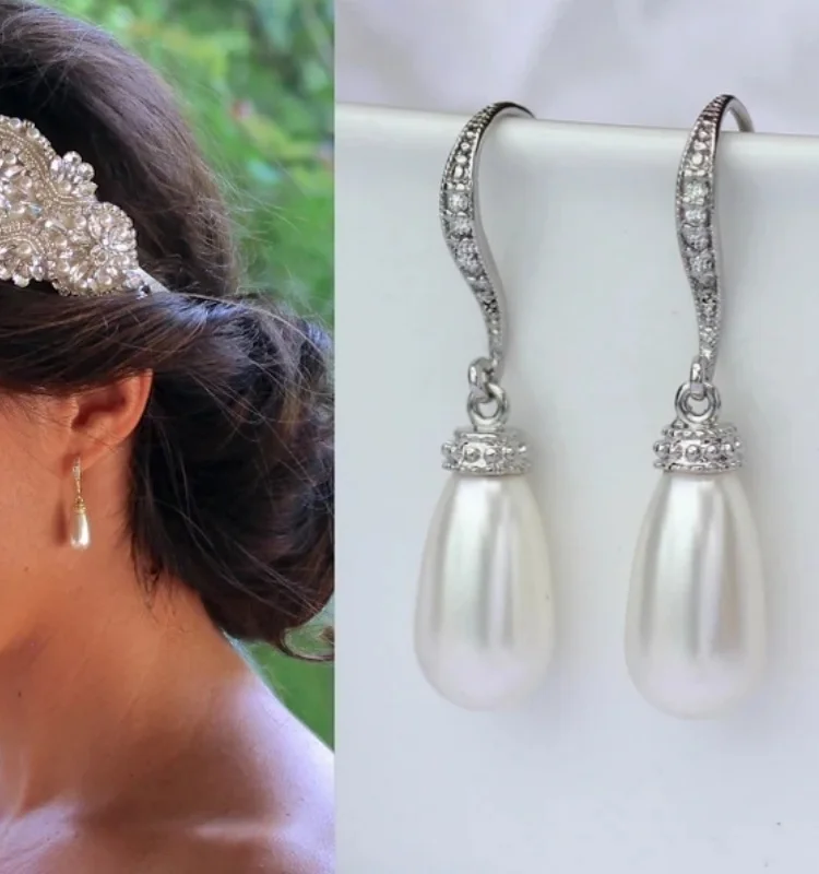 Boucles d'oreilles en perles de tempérament douces pour femmes, accessoires d'oreille polyvalents, fiançailles, fête de mariage, mode, beau cadeau, 216.239.