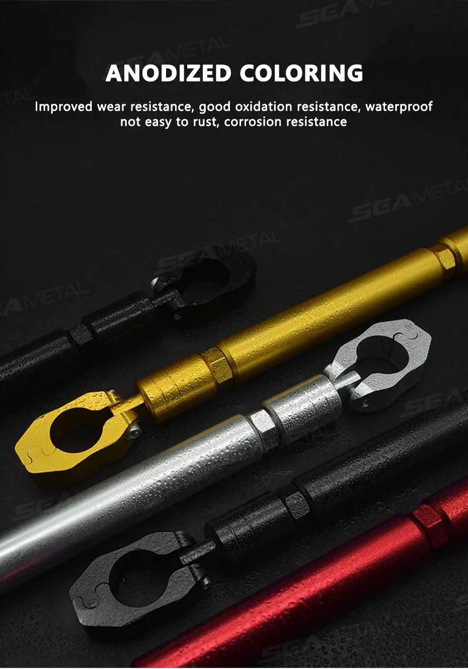 BLALION Motorrad-Lenkergriff, verstellbare Querstange, Balance-Halterung, Regler, Lenkrad, verstärkt, 22 mm, Ersatz – Detail 7
