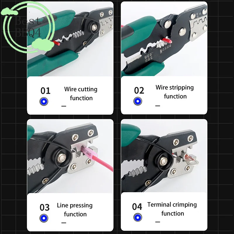 (BBQ4)Multi-function Crimping Pliers RC Crimping Crimp Plier Tool For Futaba JR JST Servo Connector 14 -26 AWG Wire Straight