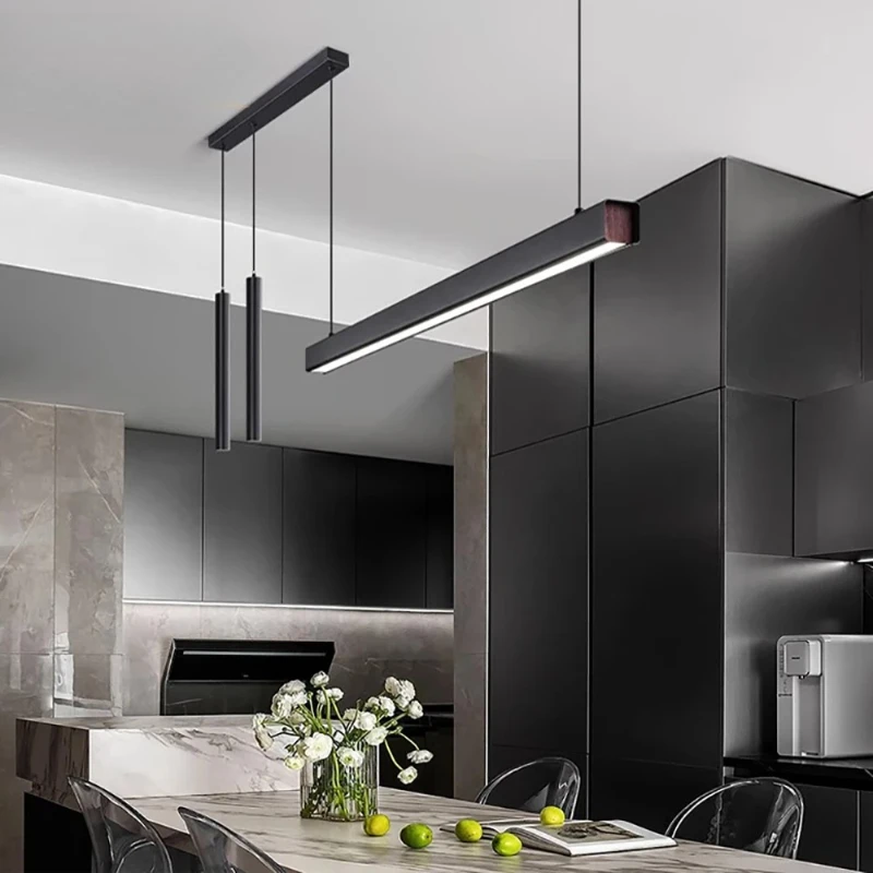 Modern LED Restaurant Chandelier Simple Kitchen Pendant Lights Bar Desk Dining Table Lamp Bar Island Dining Room Chandelier