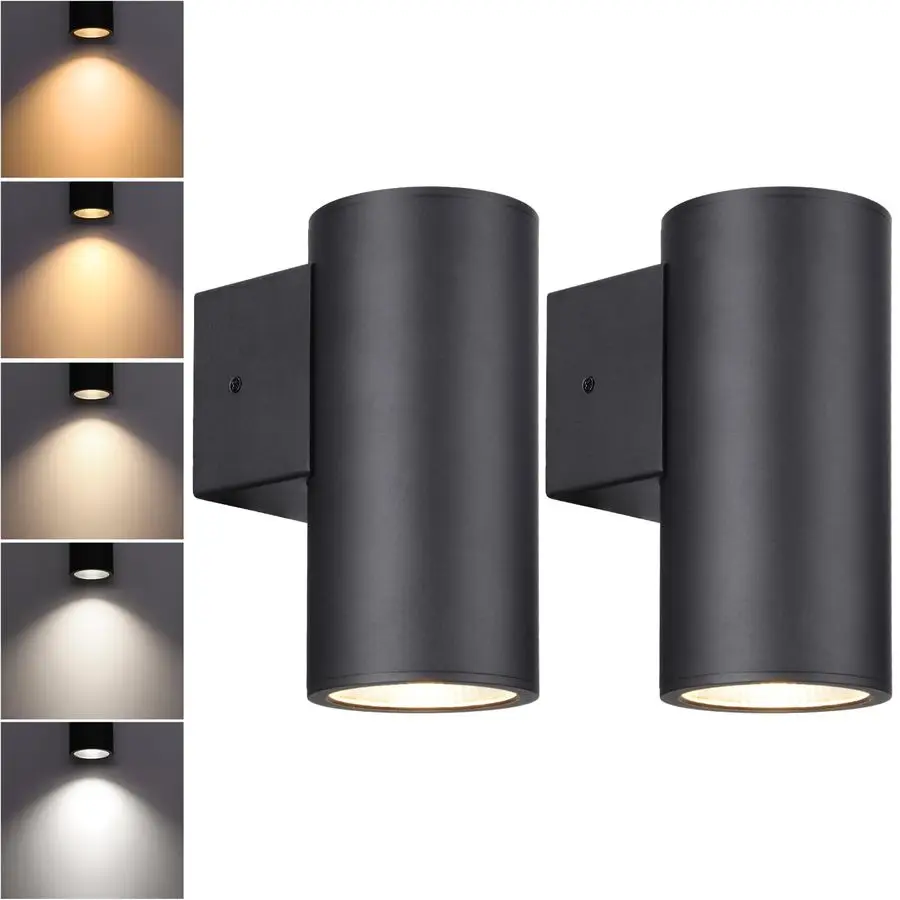 

9 Inch 5CCT Integrated Cylinder LED Down Light Outdoor, 110V277V 12W Aluminum Highend Wall Sconce, IP65 ETL Exterior Light Fixtu