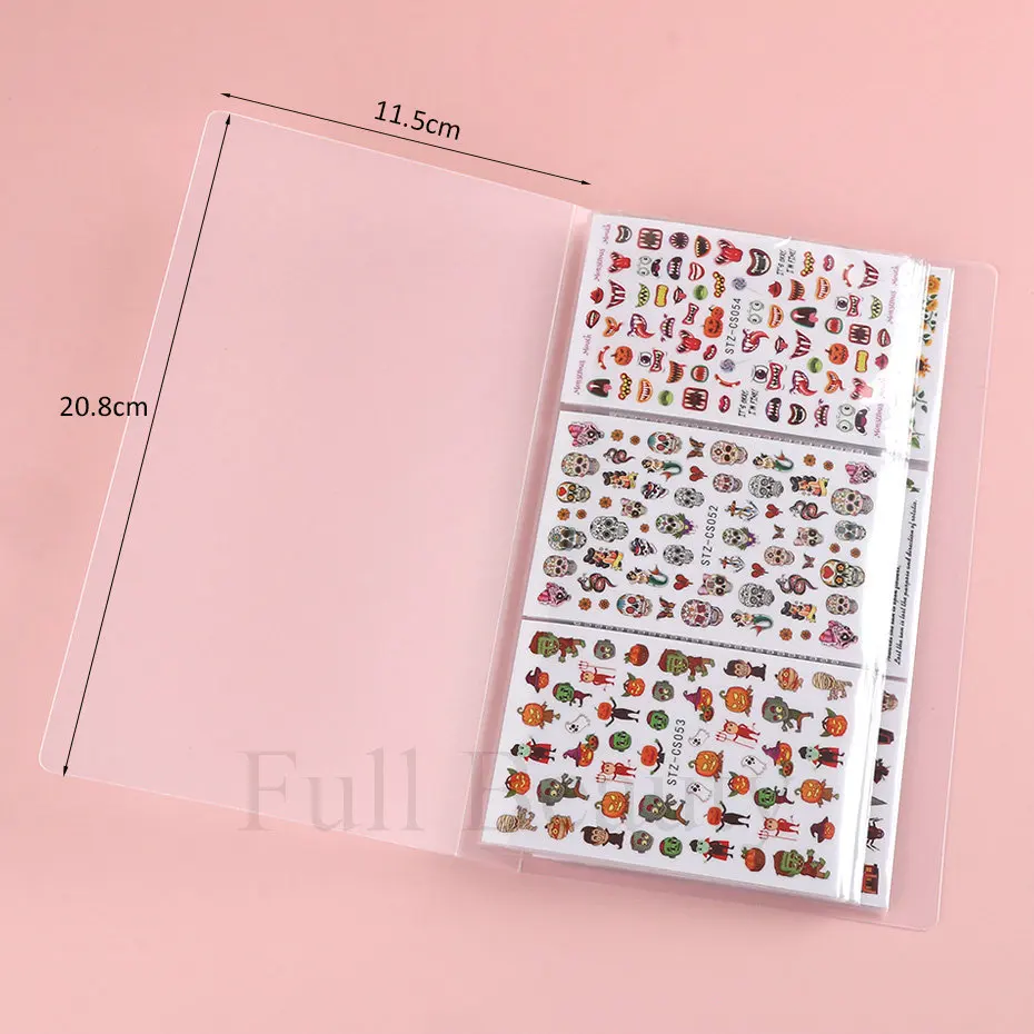 Nail Art Sticker Storage Book Minimalist Style Nail Decal Display Photo Book Nail Art Storage Tool
