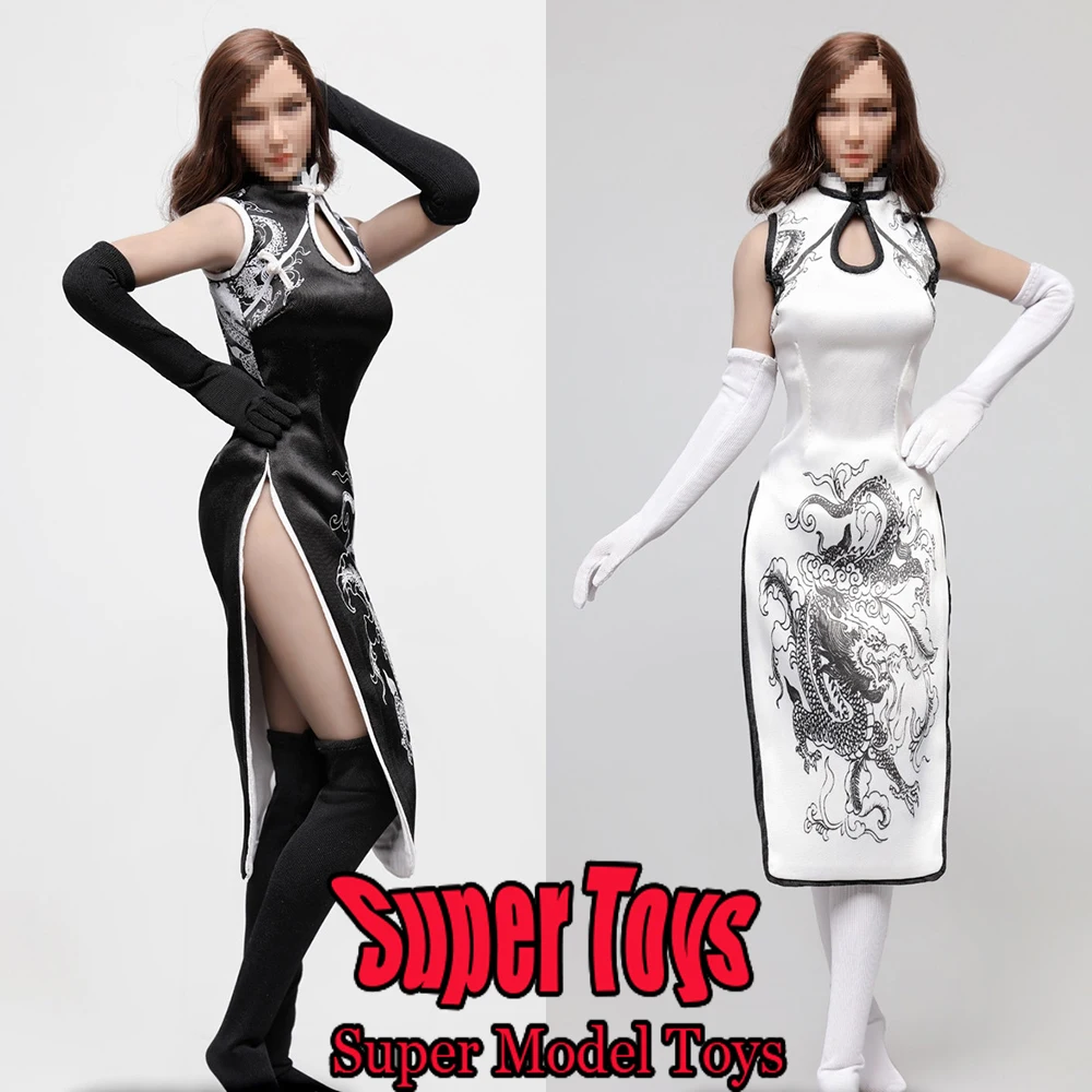 

В наличии ZYTOYS ZY5042 масштаб 1/6, женская одежда солдата, тонкий набор Cheongsam с рисунком дракона для 12-дюймовой экшн-фигурки, модель