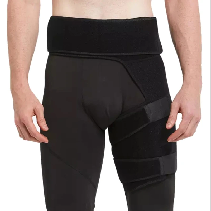 1Pcs Groin Support, Groin Compression Wrap for Hip Flexor Brace, Adjustable Sciatic Pain Relief Brace & Thigh Hamstring Sleeve