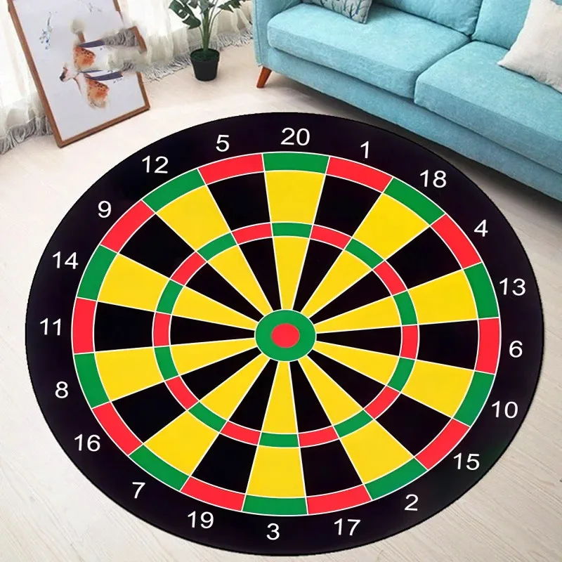 Dart Board Pattern Round Area Rug Bull's-eye Circle Carpet Teens Bedroom Living Room Chair Mat Fashion Home Decoration Floor Mat