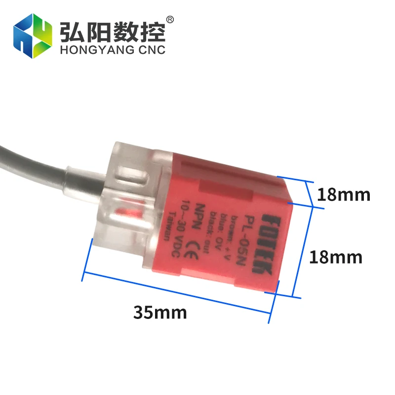 Imagem -02 - Interruptor de Proximidade do Laser Pl05n Três-fio dc Normalmente Aberto e Normalmente Fechado Universal Impermeável Sensor Quadrado