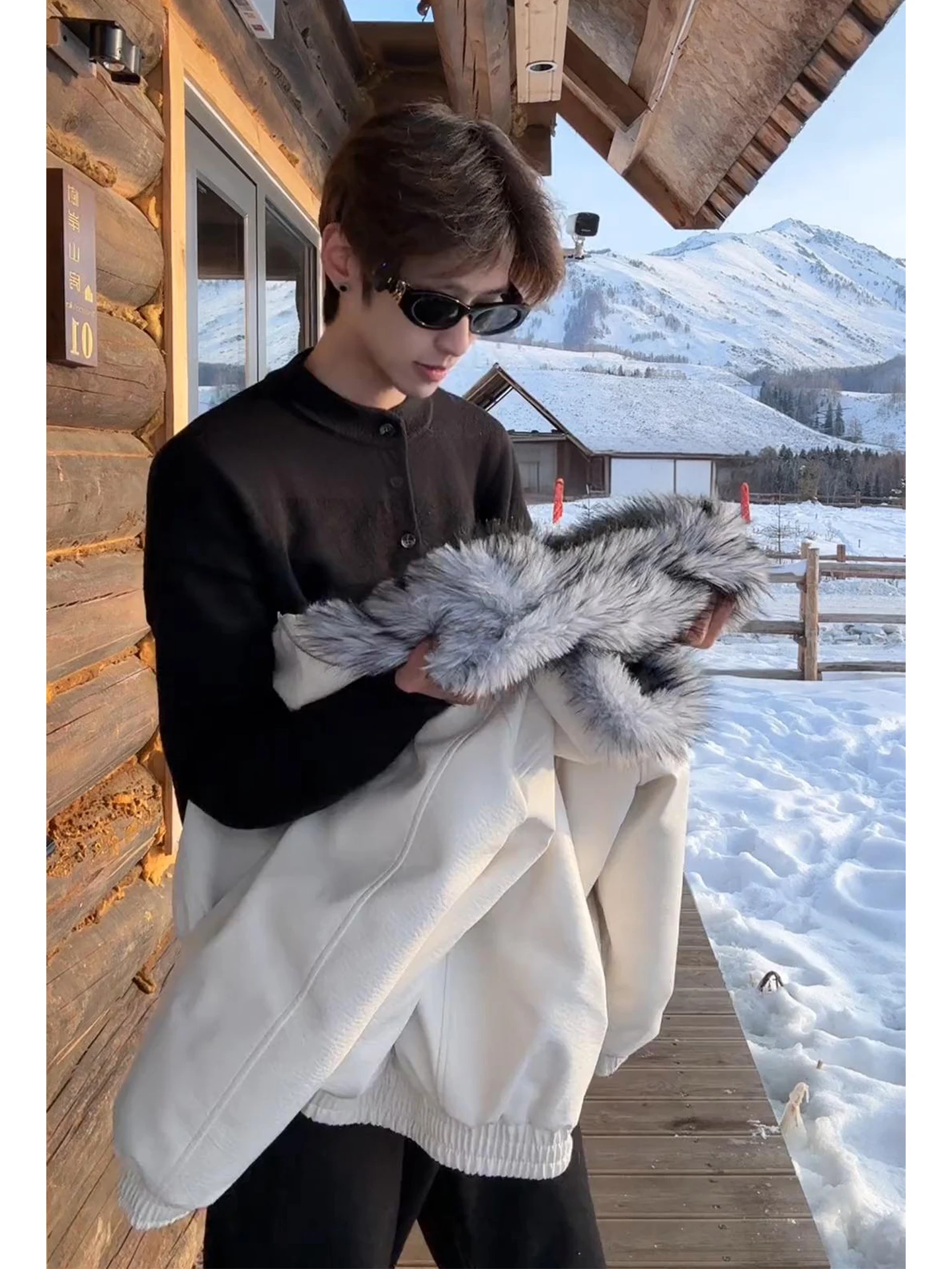 

Мужская зимняя куртка Wolf King 20 Mountain Eagle из искусственной кожи с капюшоном, утепленная хлопком, на флисовой подкладке