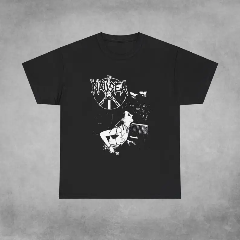 Nausea Amy Miret Graphic T Shirt, Doom, Disrupt, Electro Hippies, Punk, Subhumans, Crass