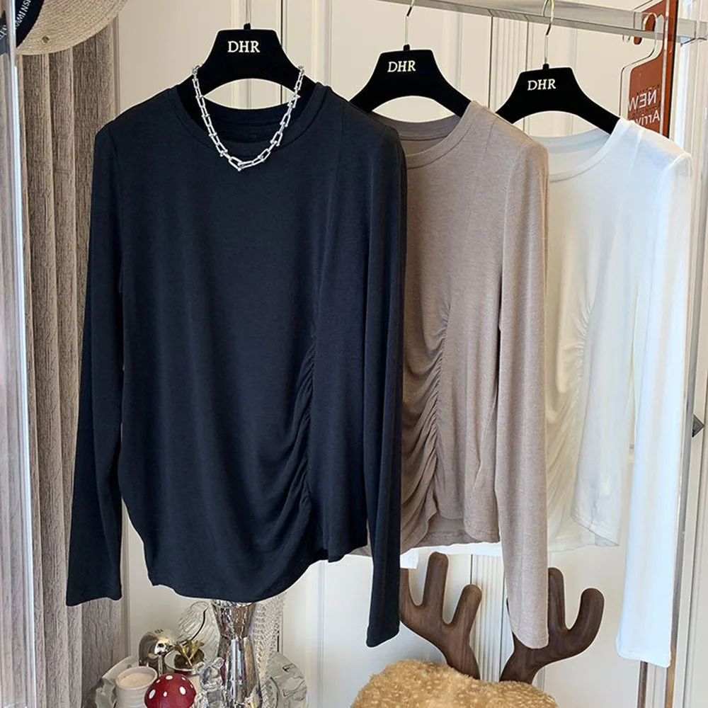 

Женский универсальный эластичный Топ с круглым вырезом