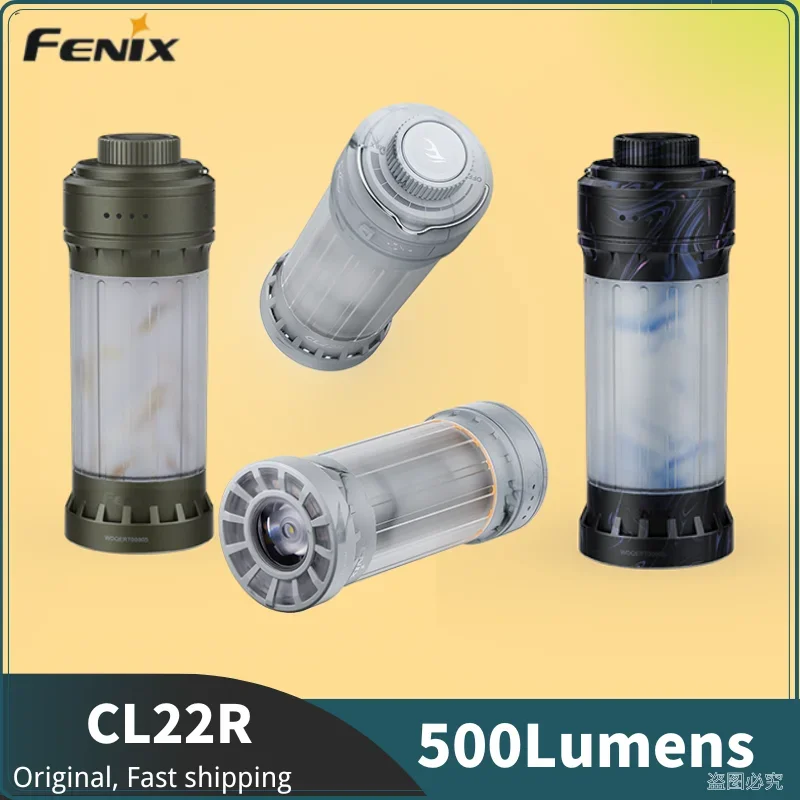 Fenix CL22R Outdoor Multicolored Camping Lantern 500Lumens USB Type-C Rechargeable Protable EDC Flashlight