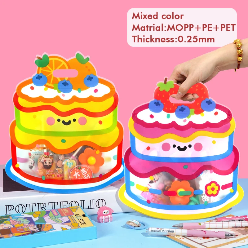 20/50 Stück tragbare Druckverschlussbeutel mit Kuchenmuster für Snacks und Süßigkeiten, Kindergeburtstag, Party-Geschenk, versiegelte Tasche für Kinder – Detail 9