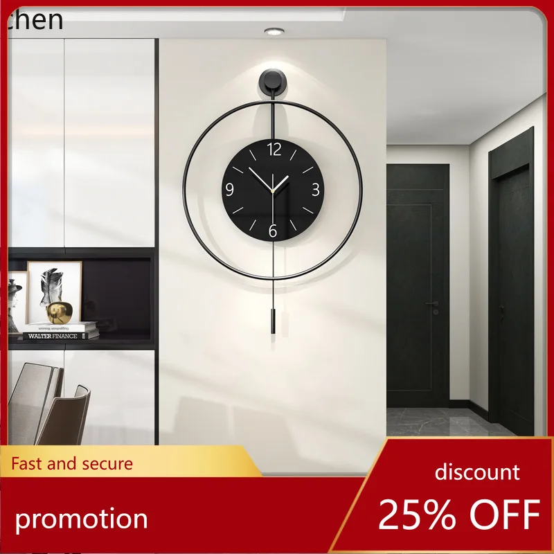 

ZML modern minimalist wall clock for living room, high-end minimalist dining room decoration, creative wall-mounted clock