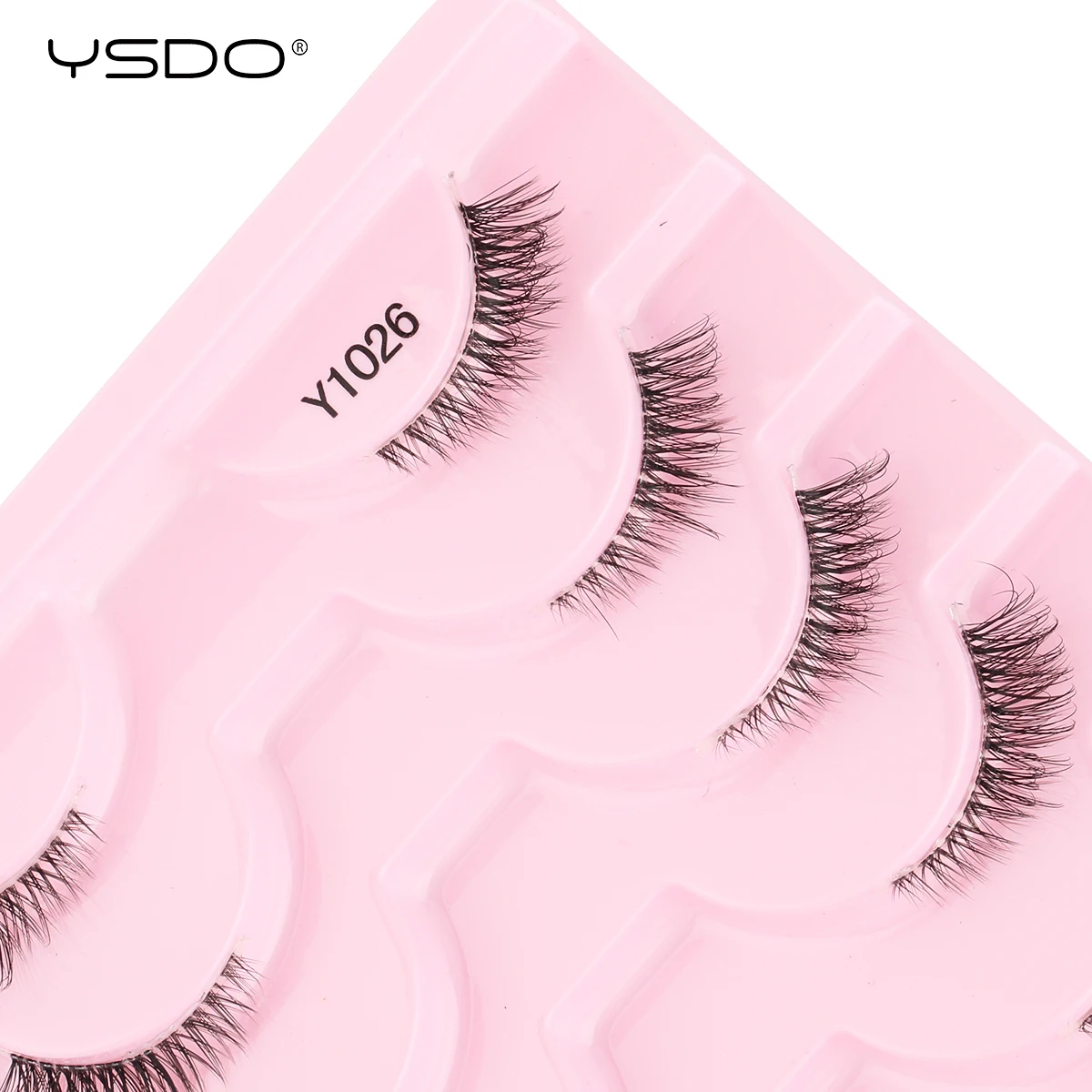 YSDO Fox Eye lashes 3/10 Pairs Lashes 3D Mink Natural Lashes Soft Cat Eye Lashes Extension Fluffy Lashes Makeup Half Eyelashes