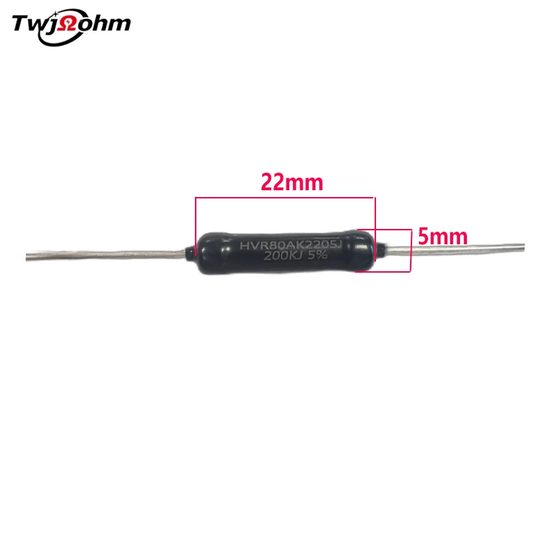 2 Stück hvr80ak2205 Hochspannung widerstand 1w 500k 1m 2 m300 m 200k m 40m k Ohm Dicks chicht nicht induktiver Widerstand