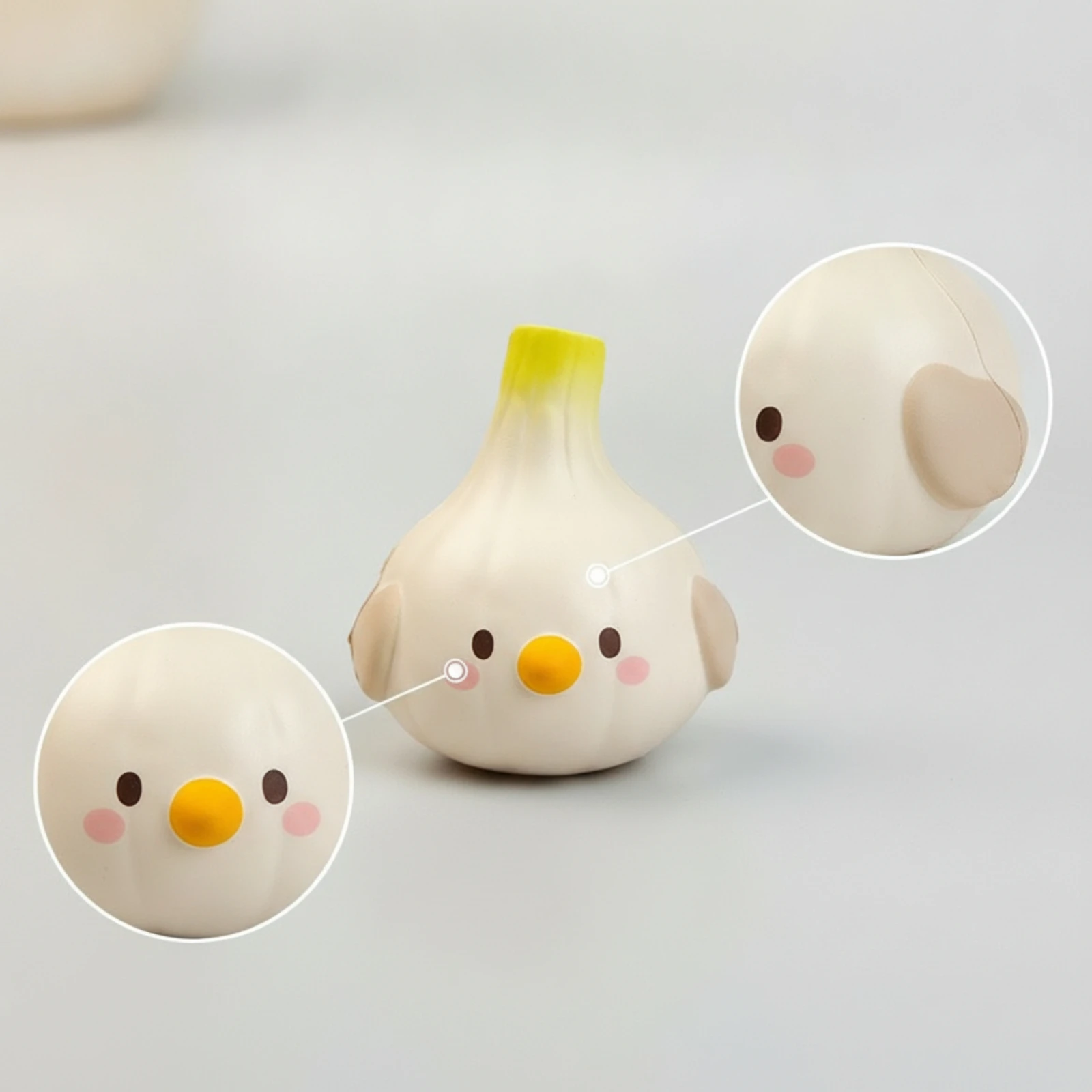 Garlic Squishy Slow Rebound Squishy Toy Stress-Relief Toy Soft Silicone Stress-Relief for Fidgeters, Desk, Office