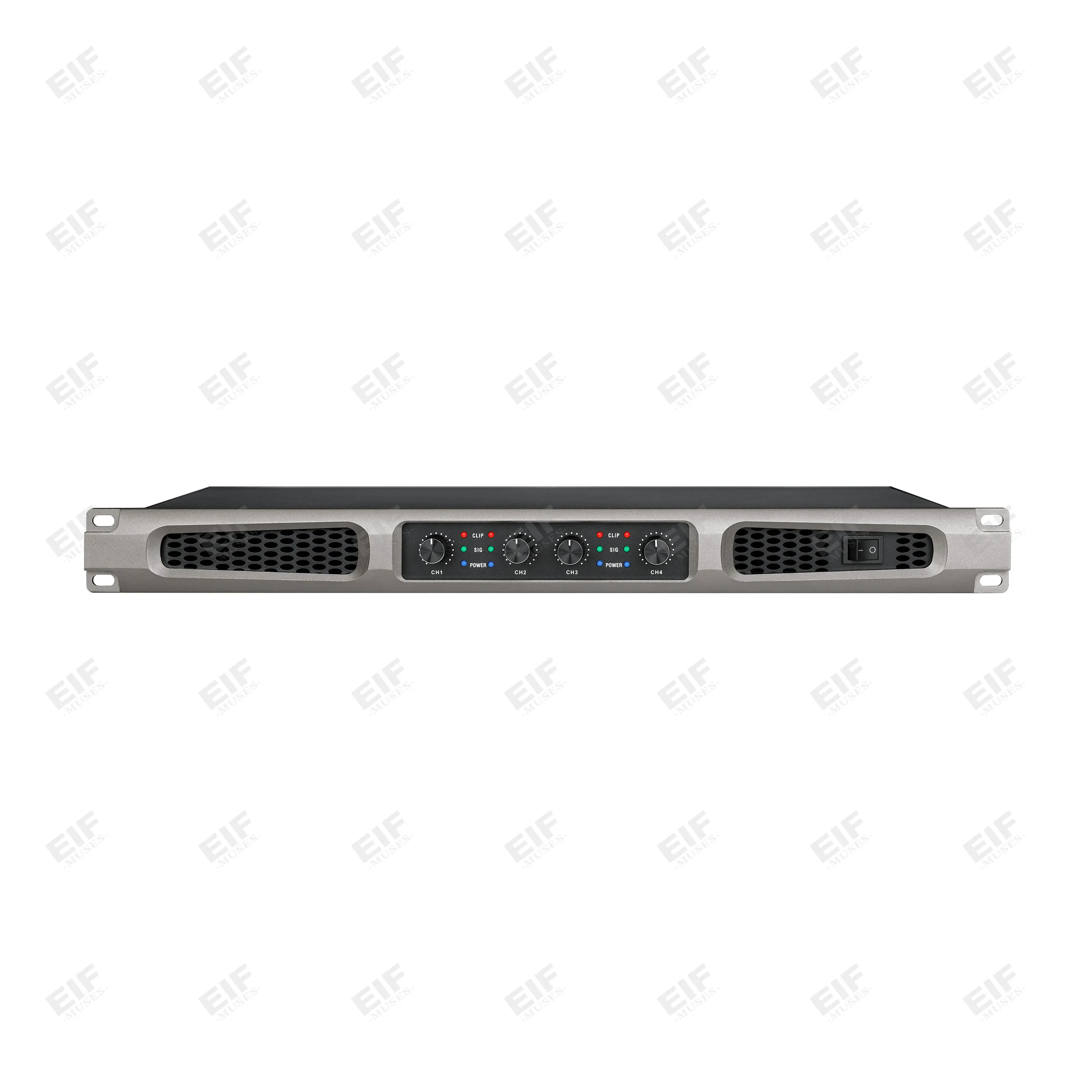 4 Channel Class D Amplifier 1U Rackmount Stage Karaoke Portable Audio Amp