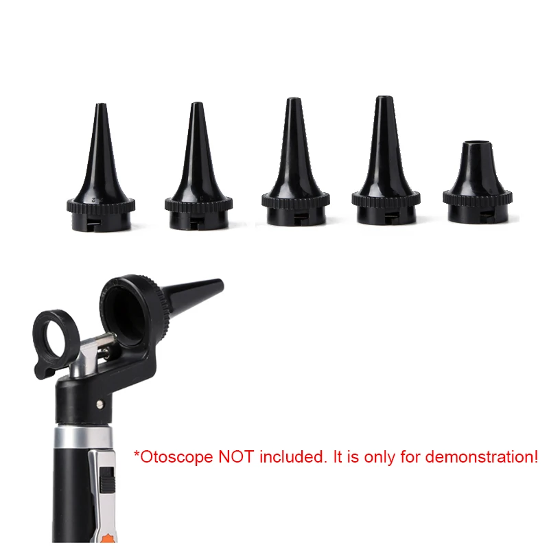 5PCS Set Adult Child Reusable Medical Speculum Replacement Part Accessory Disposable Nozzle Ear Care Otoscope Specula Tip Cone