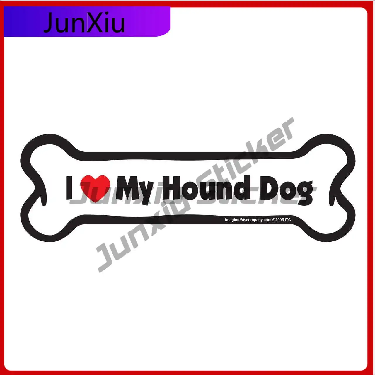

I Love My Hound Funny Car Laptop Window Bumper Waterproof Vinyl Truck Decoration Aesthetic Unique Cute Vintage Unique