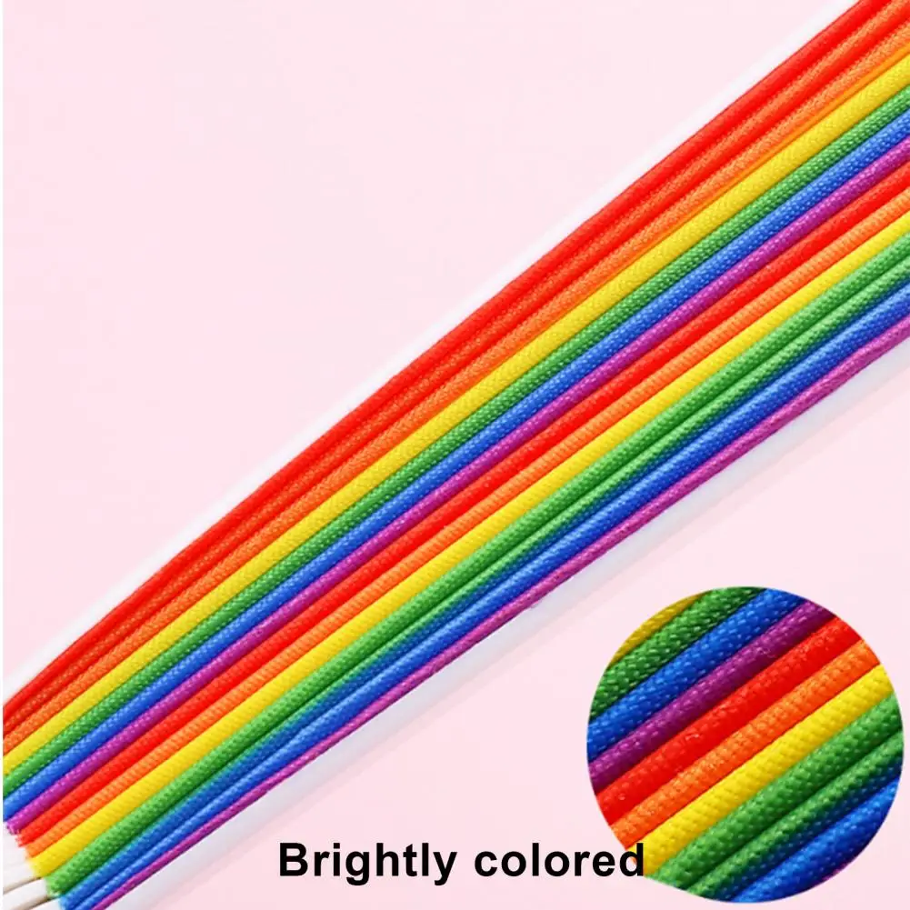 Plastic Rib Fan Rainbow Folding Fan Portable Handheld Summer Accessory Colorful Dance Performance Prop for Party Costume