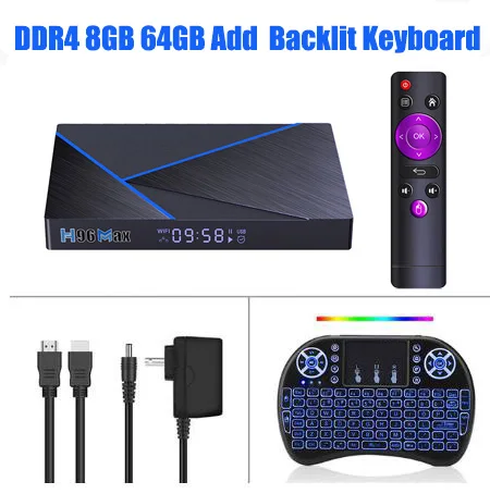 Android 12 H96 Max V56 Smart TV Box 8K 2.4G 5G WIFI 8G 64GB