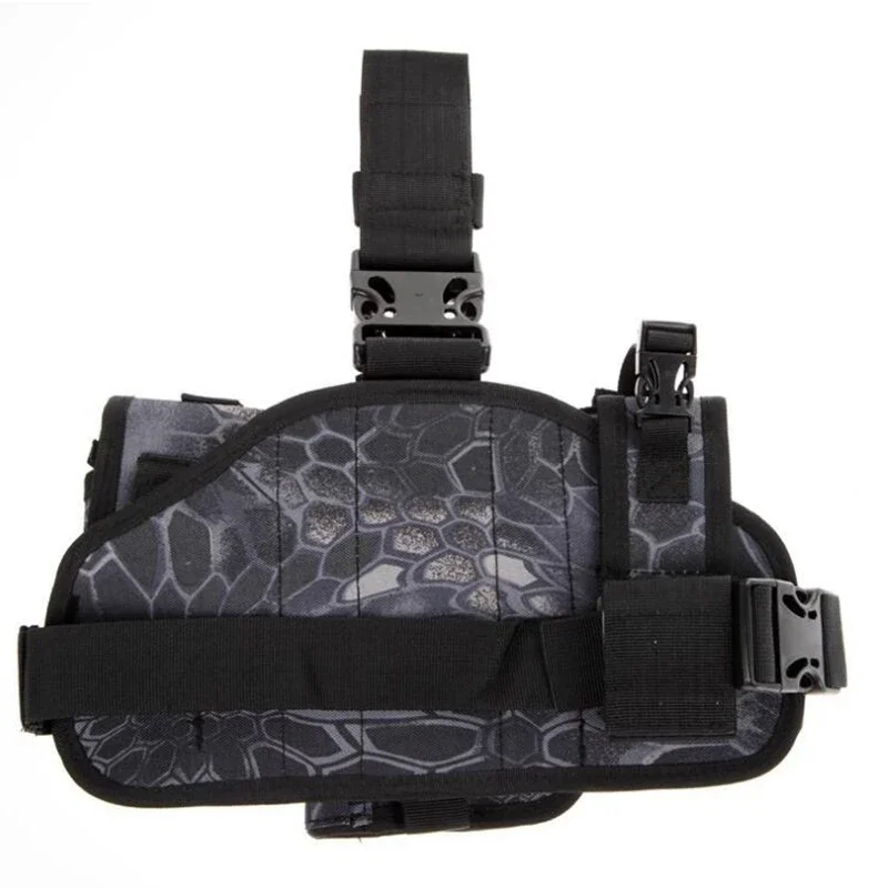 Tactical Droopy Leg Holster Right Hand MOLLE Pistol Pistol Thigh Holster Removable Platform Glock 17 22 Beretta PX4 M9 APX