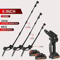 3500W 2-in-1 Pole Electric Chainsaw with 2 Battery 7.4ft Telescoping High Branch Saw 6 inch Cordless Garden Tree Pruning Tool