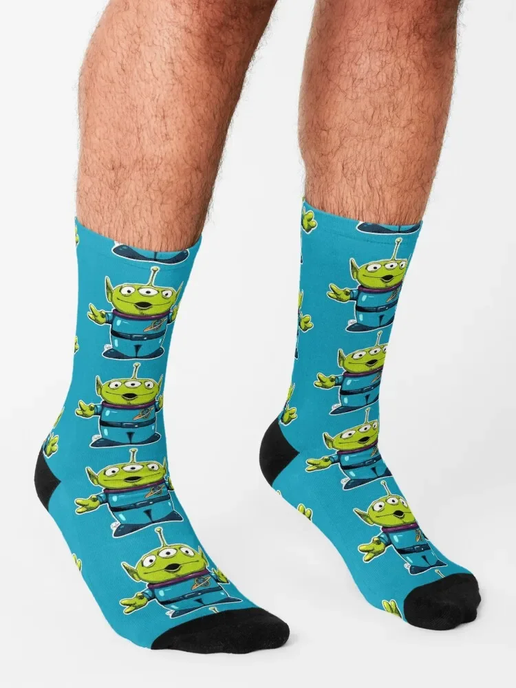 Little green-Calcetines antideslizantes kawaii para hombre y mujer