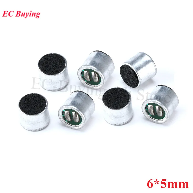 10/5pcs 6x5mm Capacitive Electret Microphone Pick-Up Sensitivity 52DB Microphone Electret Condenser 6mmx5mm MIC Pickup 6*5mm