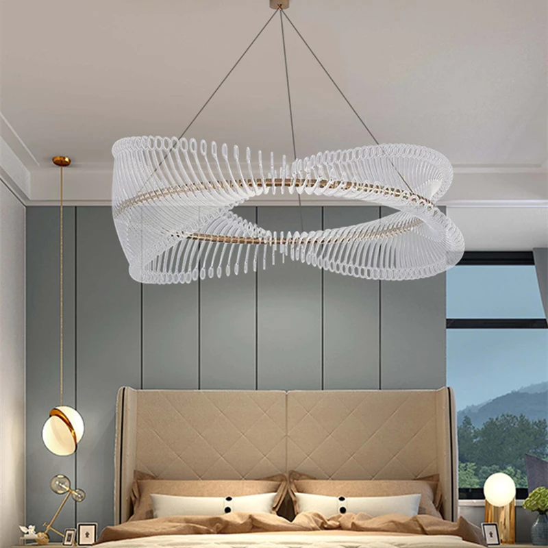 Moderne Design Goldene Runde Decke Kronleuchter Für Schlafzimmer Esszimmer Kunst Galerie Lampe Indoor-Led Hängen Licht Leuchte Leuchte