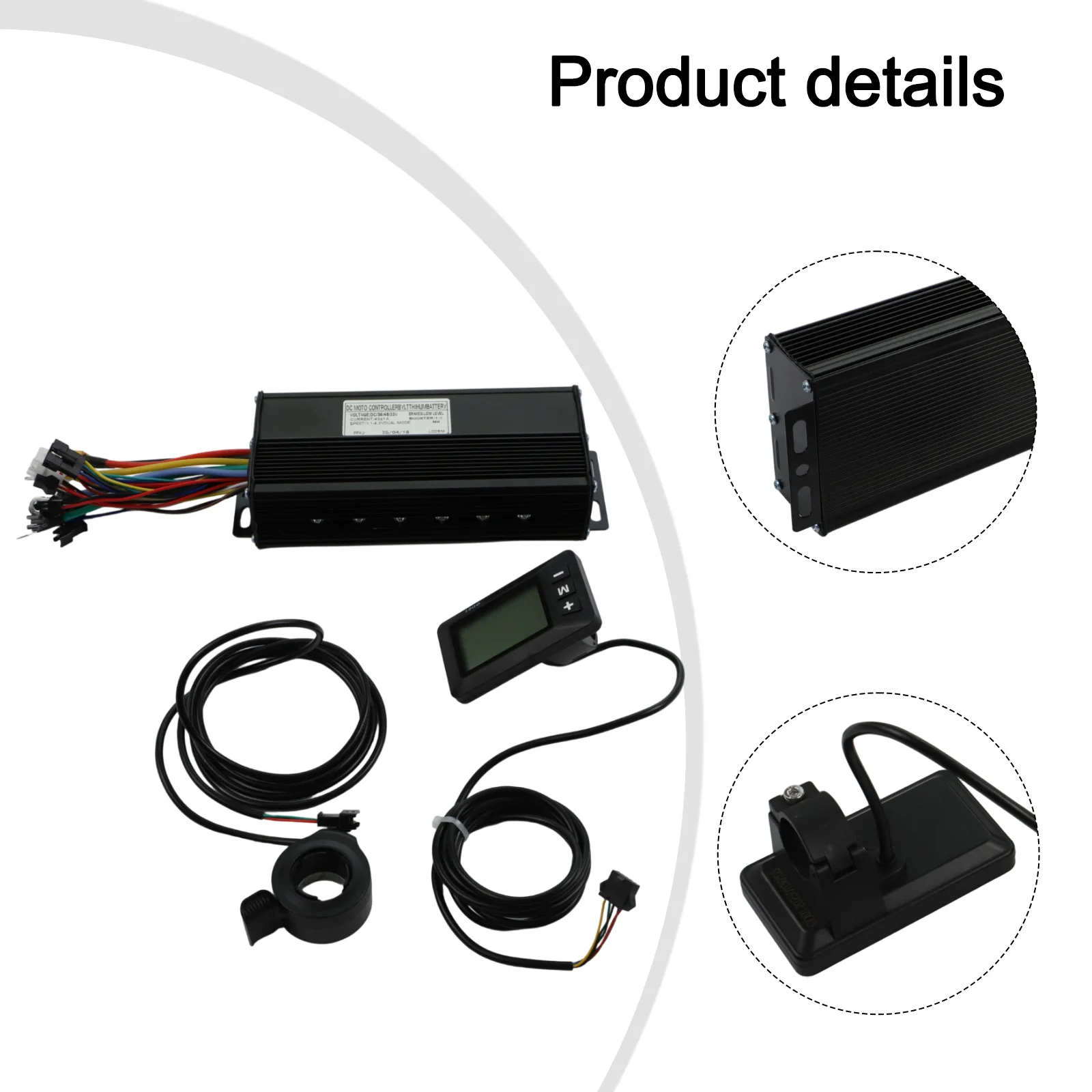 

LCD Display Kit Brushless Controller Kit Night Riding 1500W 2000W Backlight Display For 22.2mm Handlebar For 36V Motors