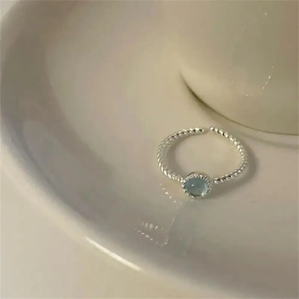 조정 가능한 오픈 반지, 합금 하트 트위스트 링, 커플 패션