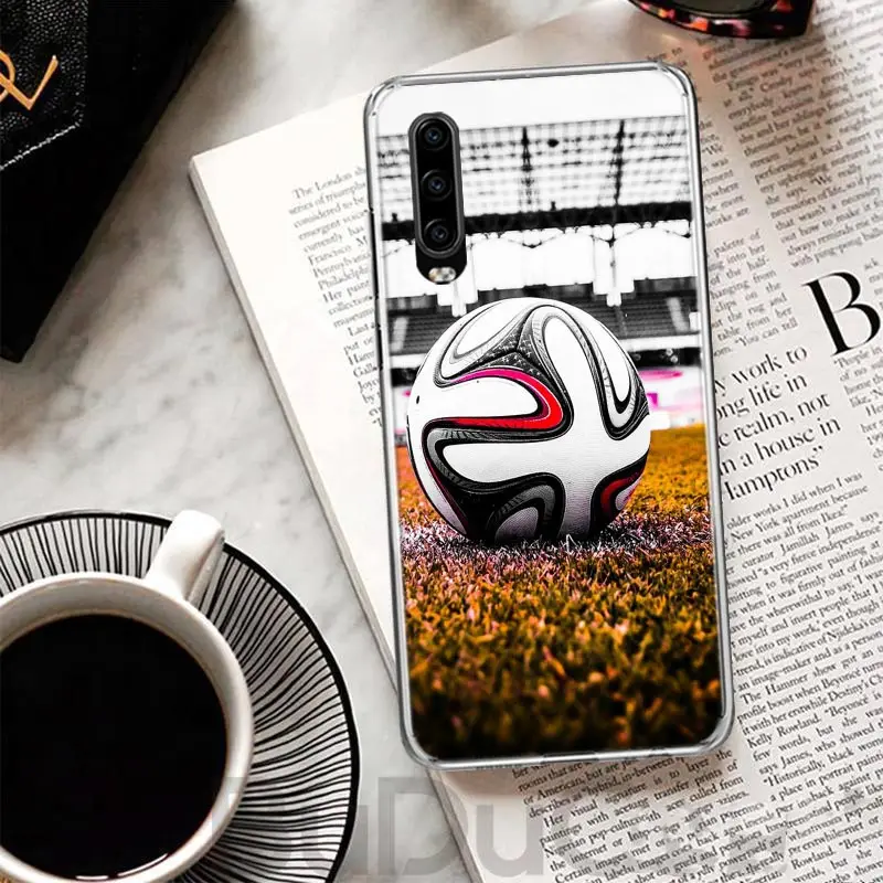 Football Soccer Ball Design Cover For Huawei P30 P40 P50 P10 P20 Lite Phone Case Mate 40 30 20 10 Pro Print Customized Coque Fun