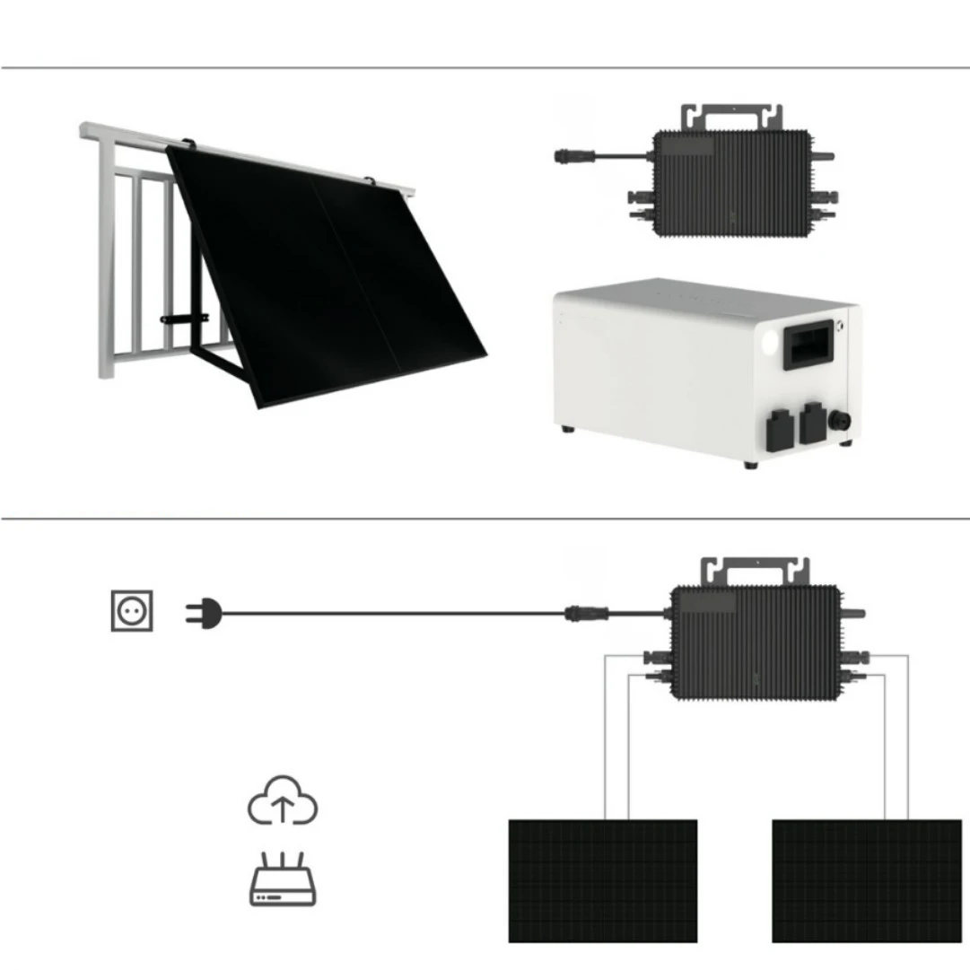 Wall Mounting Balcony Adjustable Solar Home Application Pv System Aluminium Kit