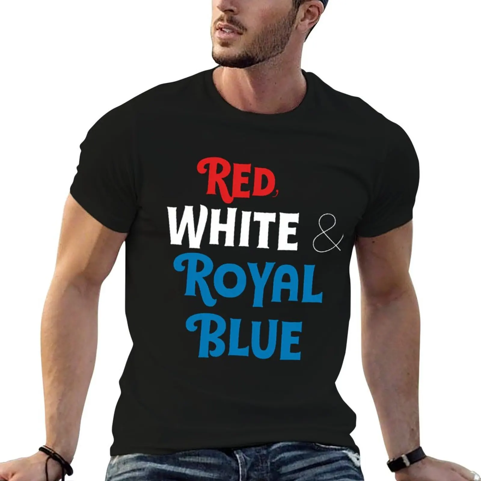 

Red, White & Royal Blue T-Shirt man graphic t shirt anime tshirt T-Shirt