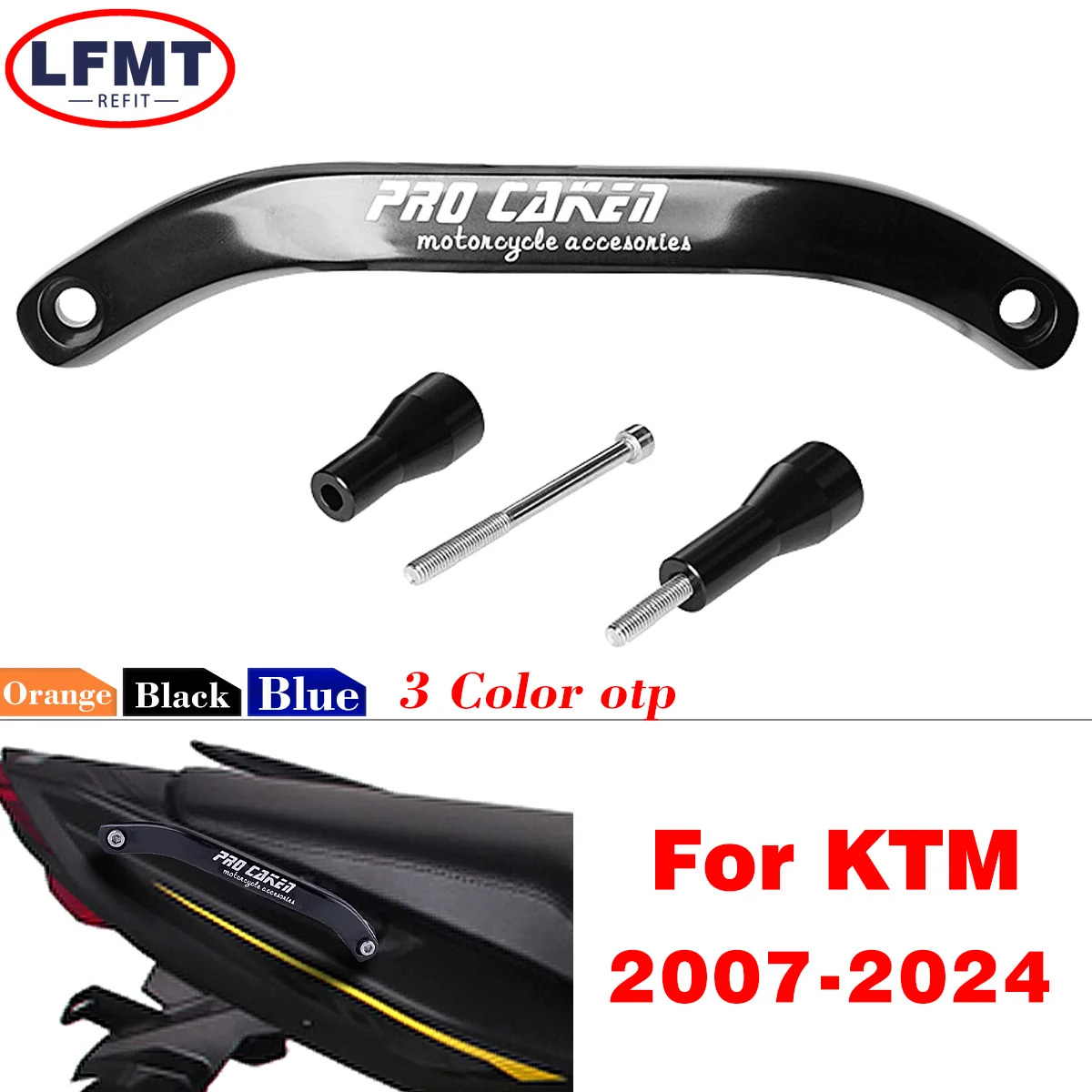 2024 NEW Rear Passenger Grab Rail CNC Handle For KTM SX SXF XC XCF XCW XCFW EXC EXCF TPI SIX DAYS All models 125-500 2011-2023