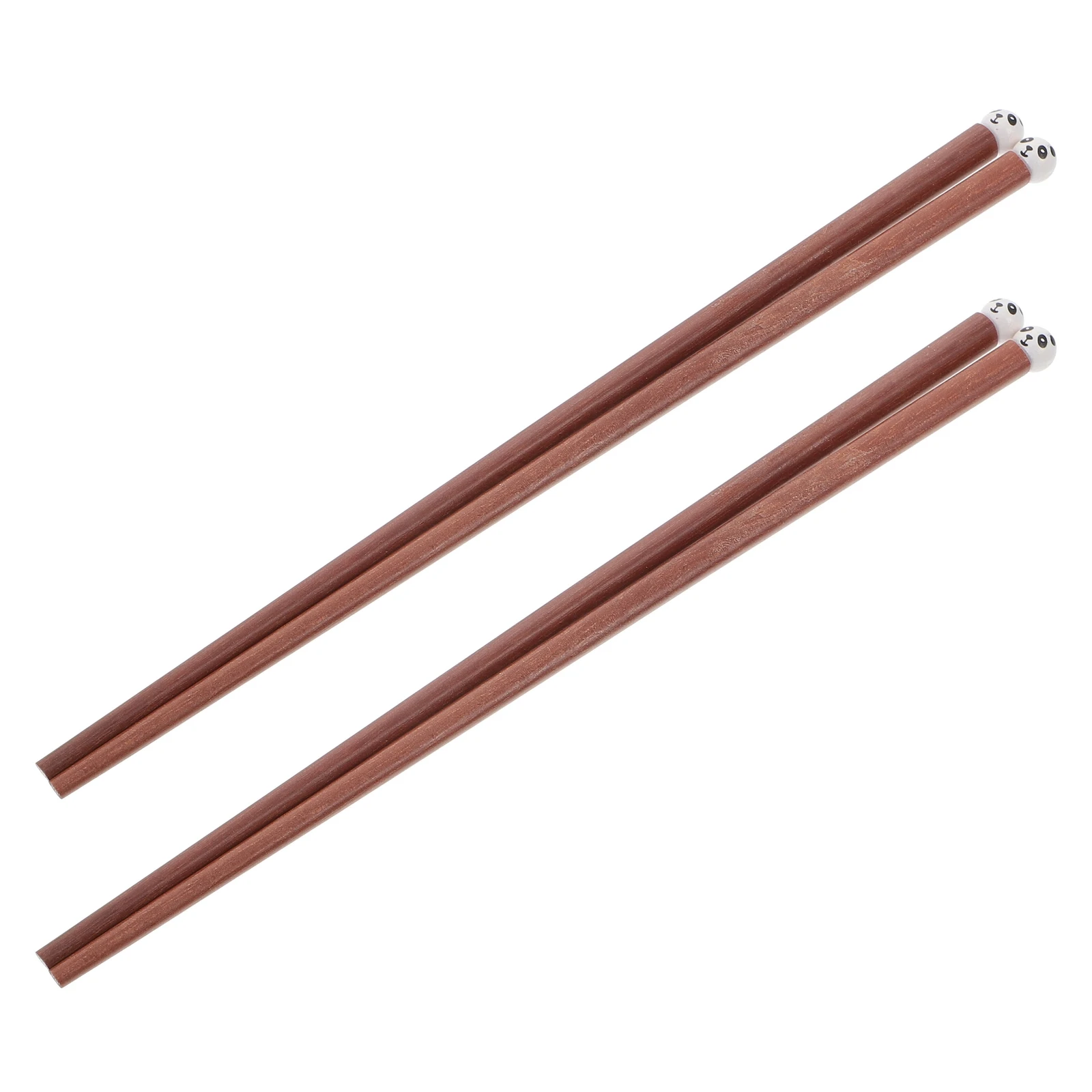 

2 Pairs Wooden Chopsticks Cute Cartoon Non Slip Children Home Restaurant Portable Travel Reusable Storage Gifts