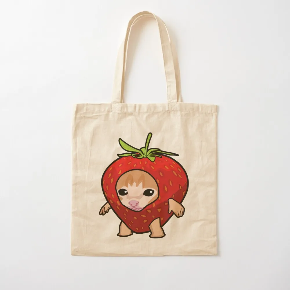 

Strawberry Cat meme Tote Bag Gift bags cute tote bag bag luxury women Cloth bags Canvas Tote