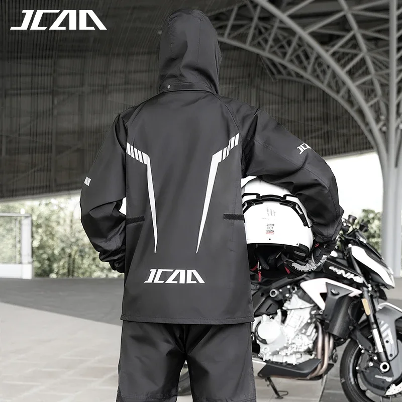 Packable Motorcycle Rain Suit - Men Women Waterproof Jacket & Pants City Commuter Bike Motocross Riding Raincoat
